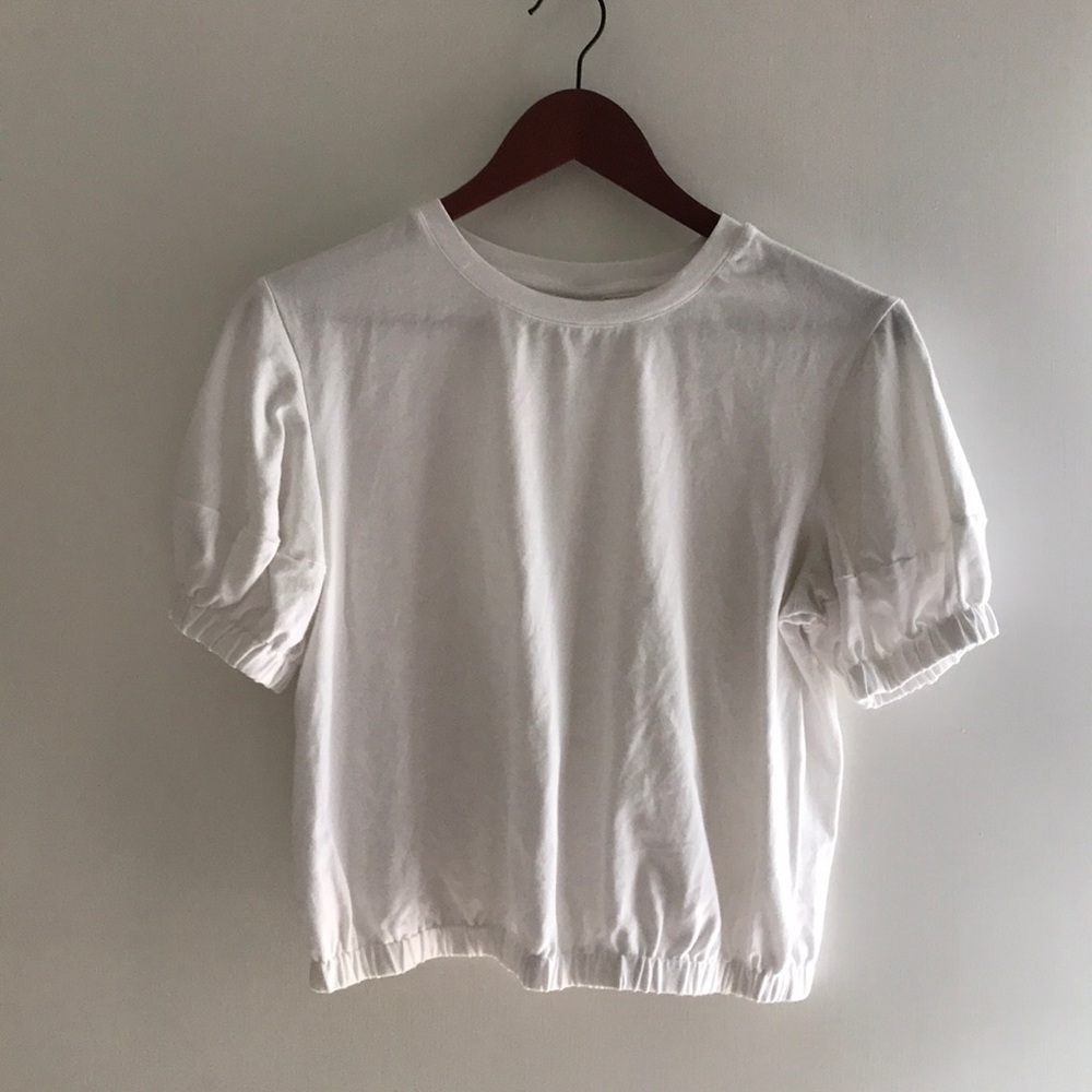 A new day, white, cup sleeve, crop
